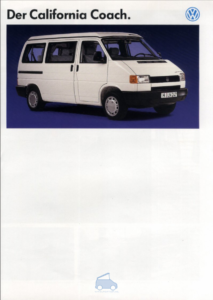 Brochure Brochure VW T4 California 1991 (D)