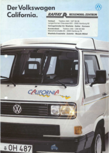 Brochure Brochure VW Westfalia T3 California 1990 (D)