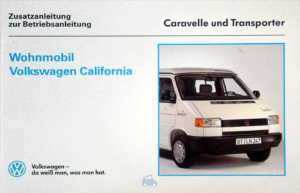 Brochure Instructieboekje VW Westfalia T4 California 1991 (D)