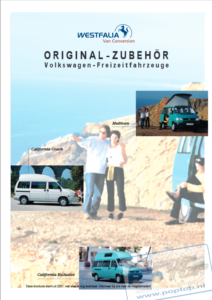 Brochure Westfalia Accessoires voor VW California T4 2001 (D)