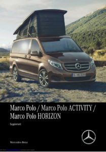 Brochure Handleiding Mercedes V-Klasse Marco Polo 2017 (uk)