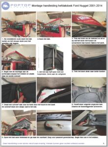 Brochure Poptop Montage handleiding hefdakdoek Ford Nugget 2001-2014
